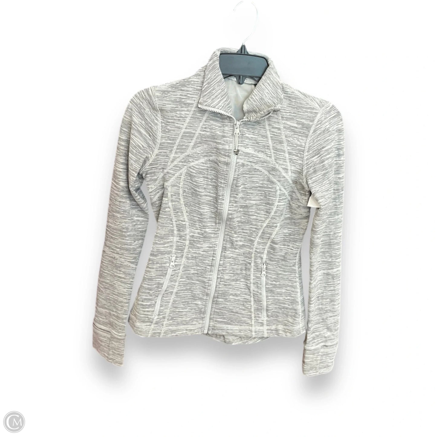 Athletic Jacket By Lululemon In Grey, Size: 6