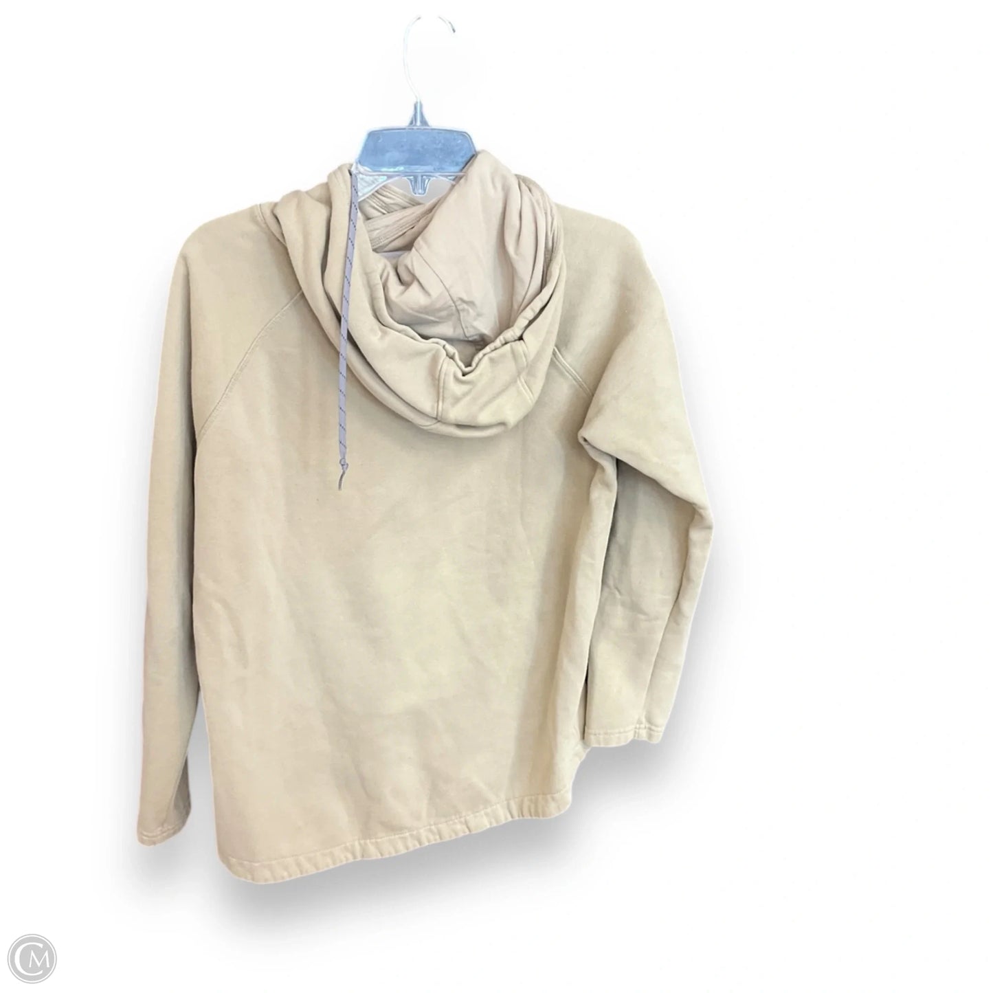 Athletic Top Long Sleeve Hoodie By Columbia In Beige, Size: M