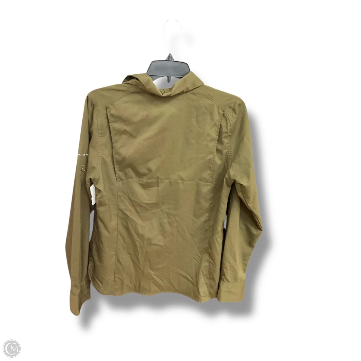 Athletic Top Long Sleeve Collar By Columbia In Green, Size: S