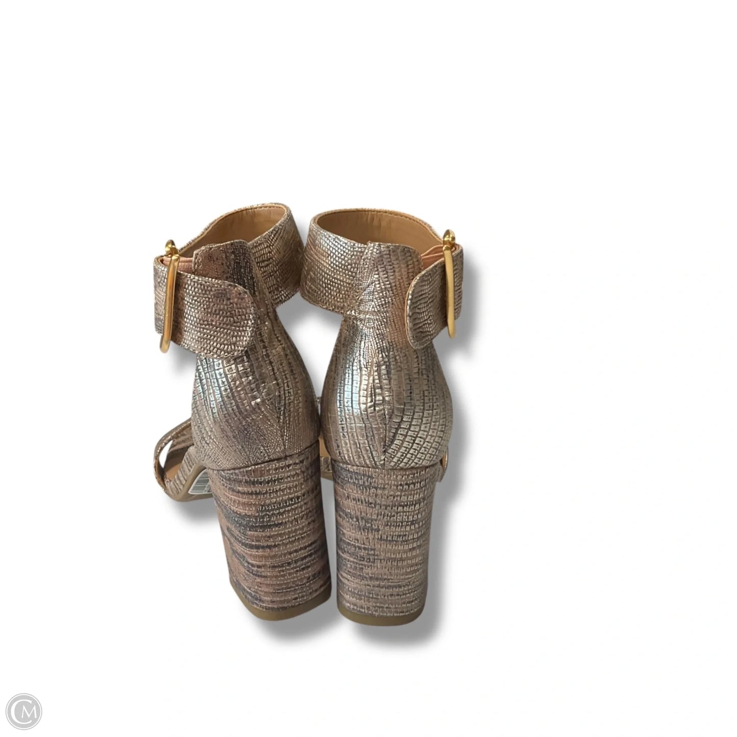 Sandals Heels Block By Aerosoles In Snakeskin Print, Size: 6.5