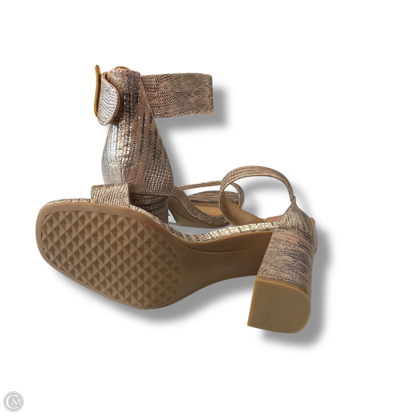 Sandals Heels Block By Aerosoles In Snakeskin Print, Size: 6.5