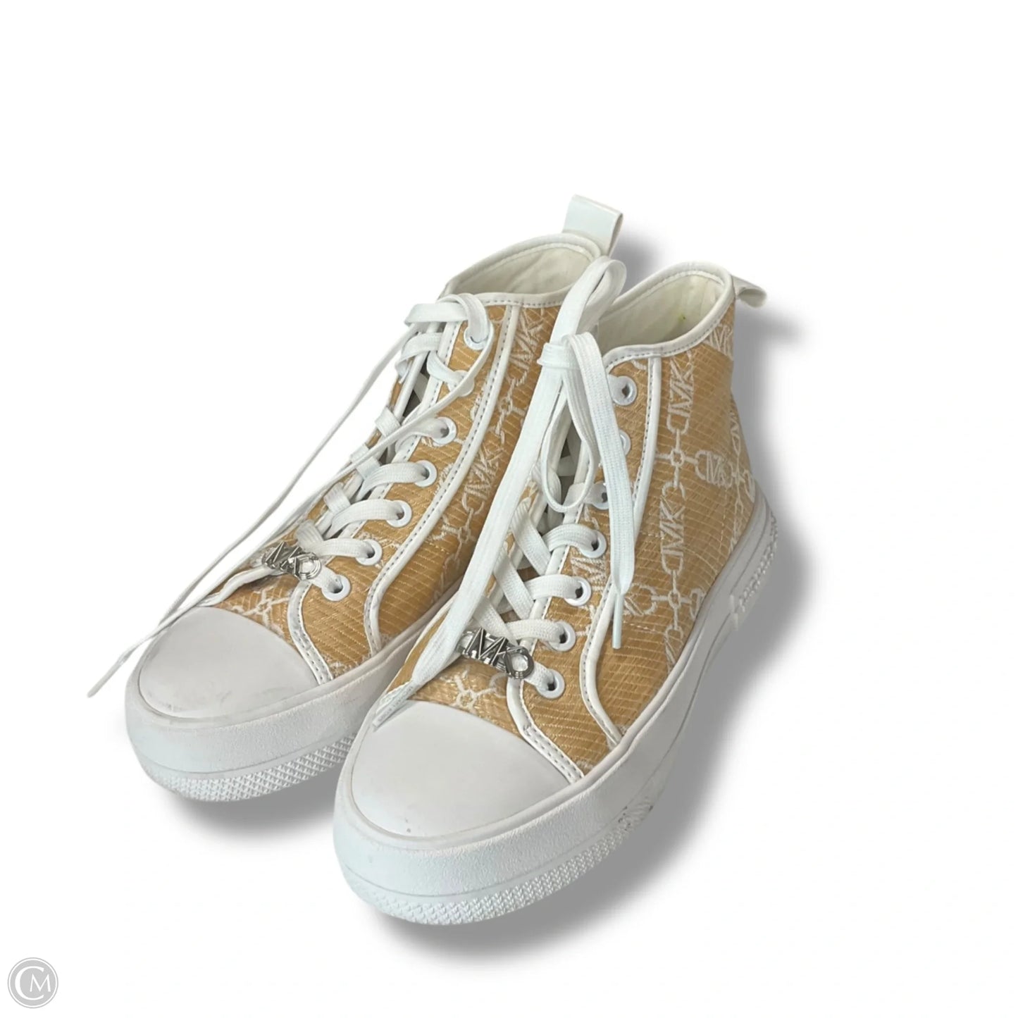 Shoes Sneakers Platform By Michael By Michael Kors In Tan & White, Size: 8
