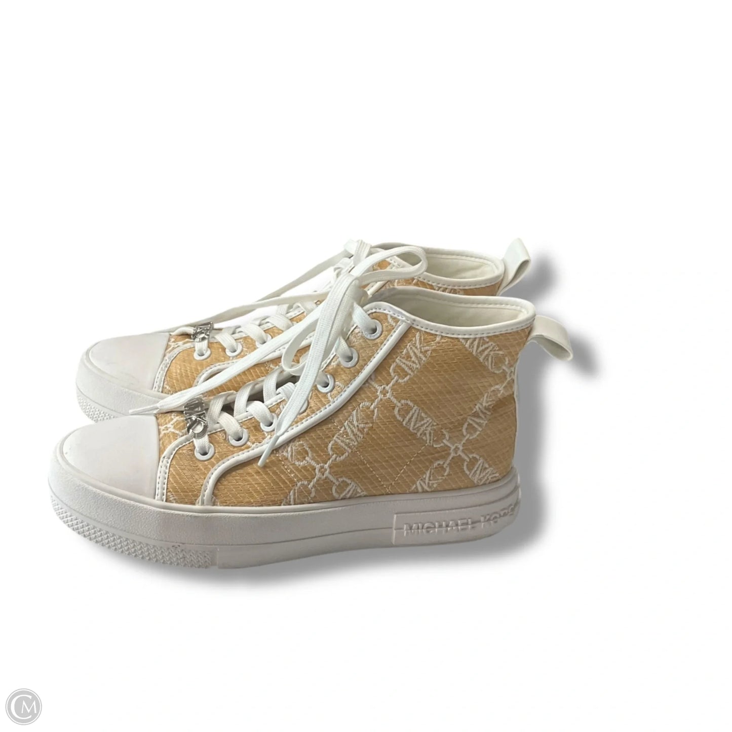 Shoes Sneakers Platform By Michael By Michael Kors In Tan & White, Size: 8