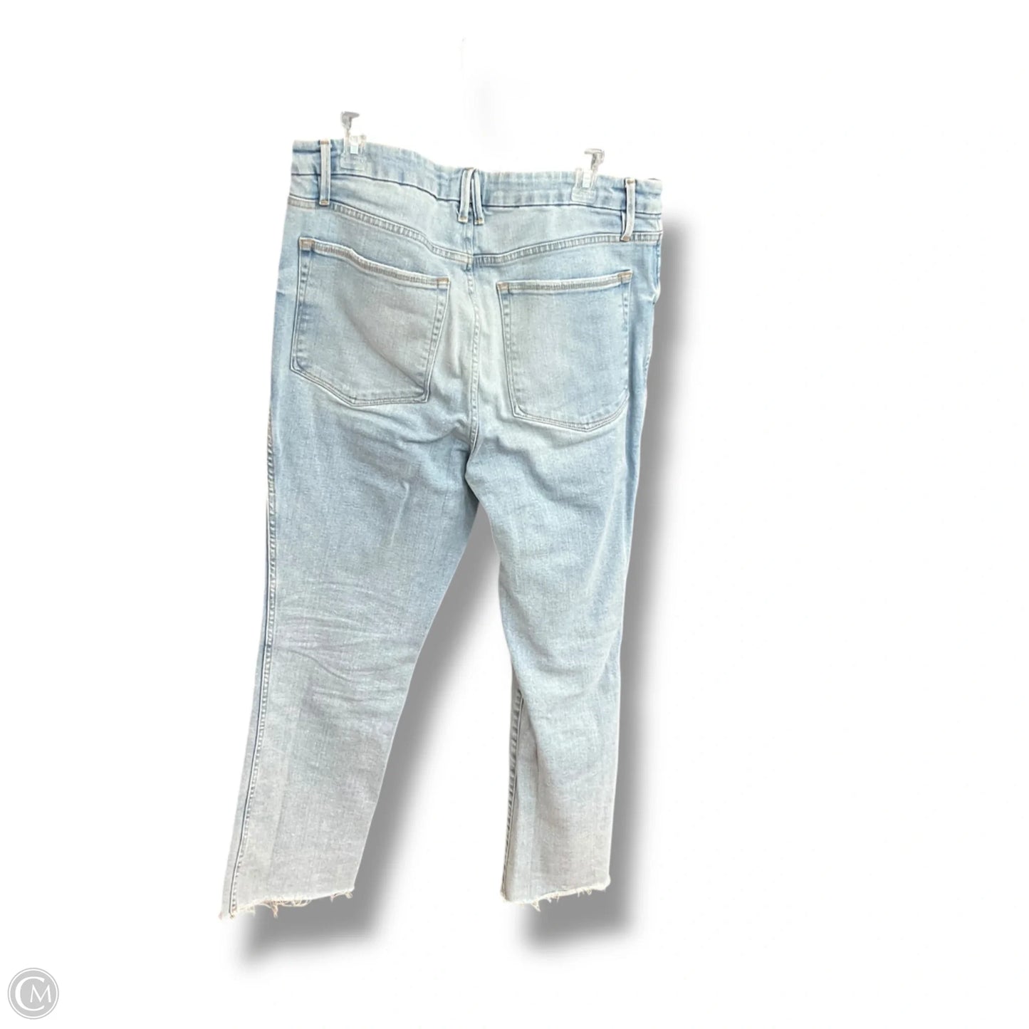 Jeans Straight By Good American In Blue Denim, Size: 16