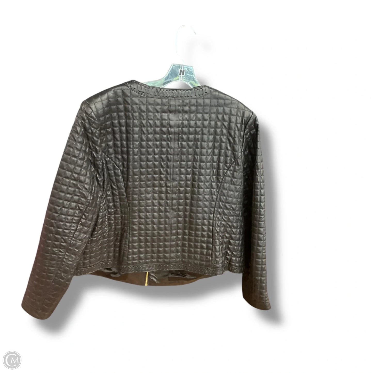 Jacket Moto By Isaac Mizrahi Live Qvc In Black, Size: 1x