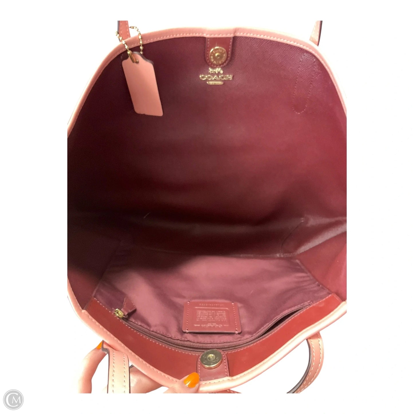 Tote Designer By Coach, Size: Large