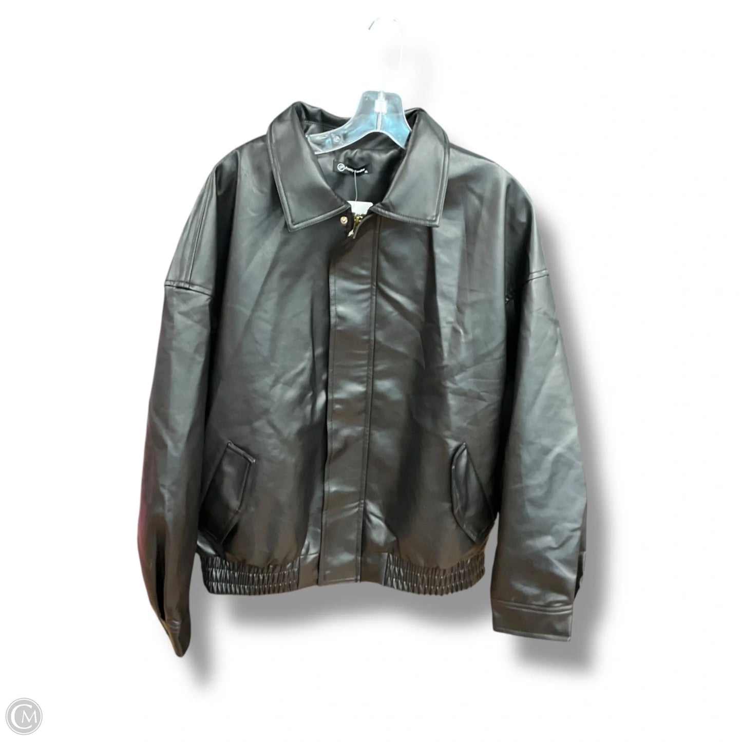 Jacket Moto By Pretty Garden In Black, Size: Xl