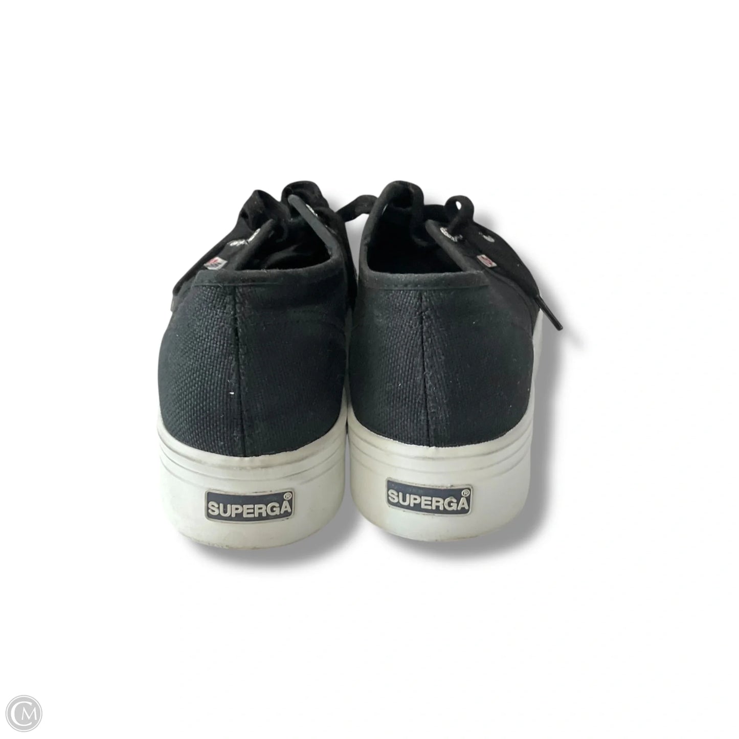 Shoes Sneakers Platform By Superga In Black & White, Size: 7.5