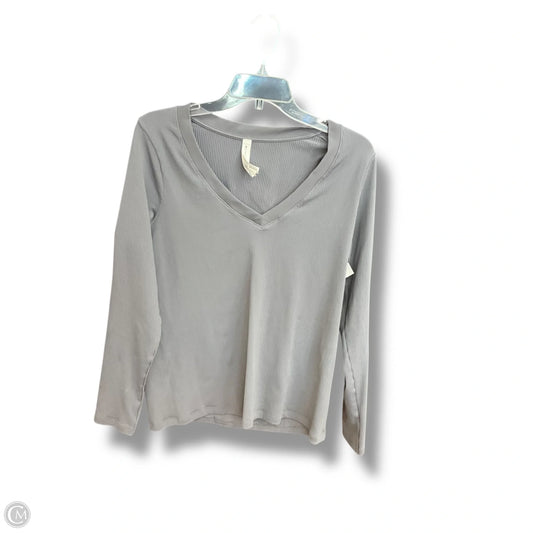 Athletic Top Long Sleeve Crewneck By Athleta In Grey, Size: Xl