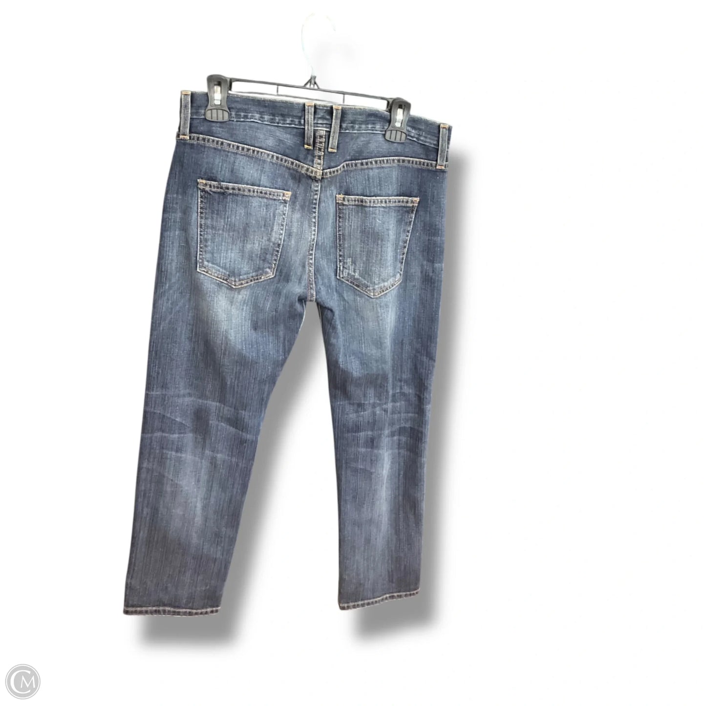 Jeans Straight By Current Elliott In Blue Denim, Size: 2