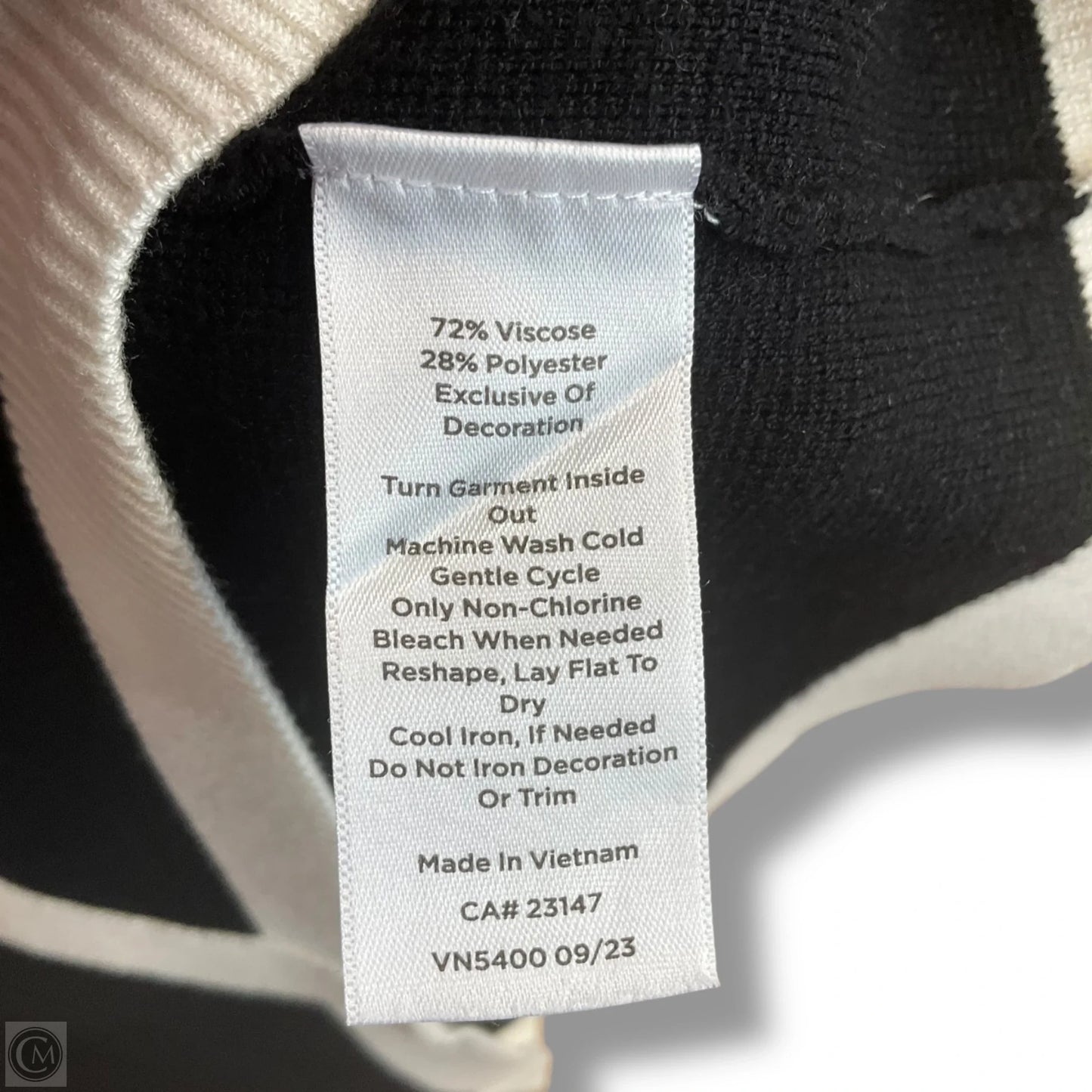 Dress Work By Talbots In Black & Cream, Size: M