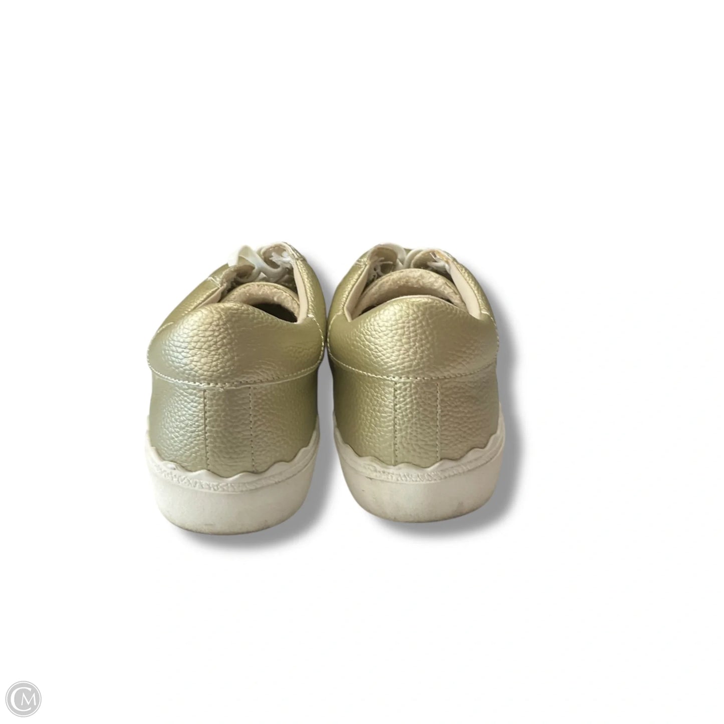Shoes Sneakers By Anne Klein In Gold & White, Size: 8