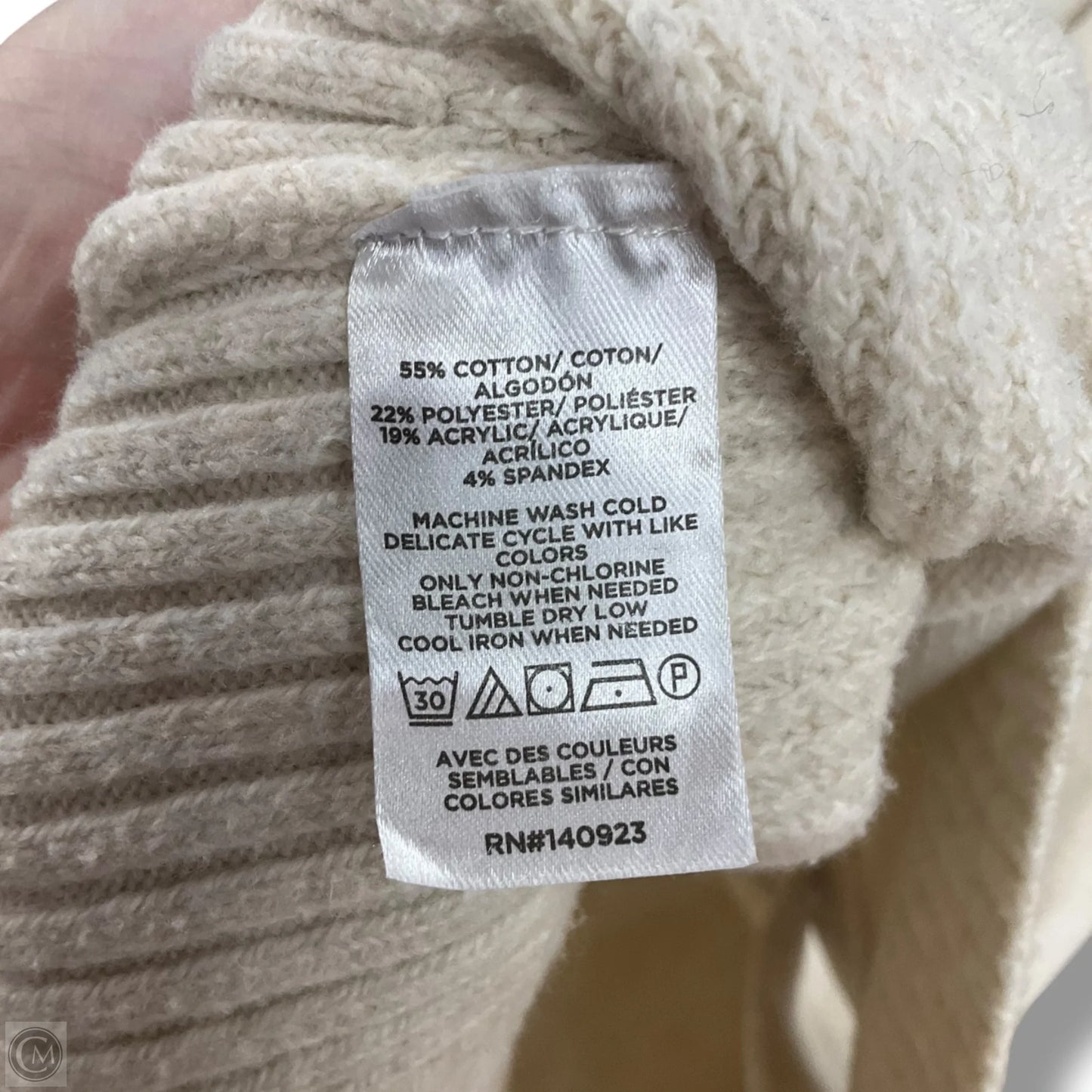 Sweater Cardigan By Loft In Beige, Size: L