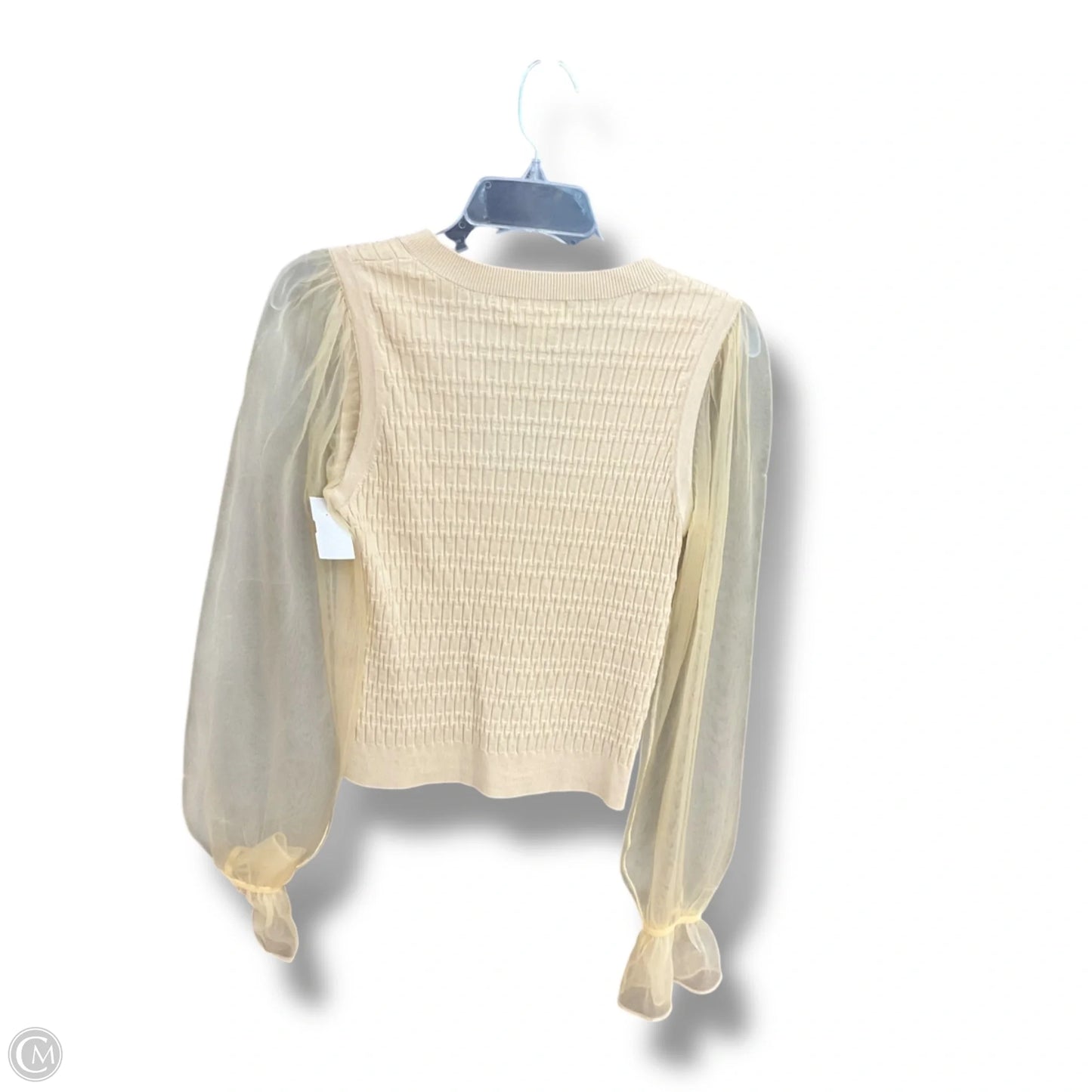 Top Long Sleeve By Maeve In Beige, Size: S