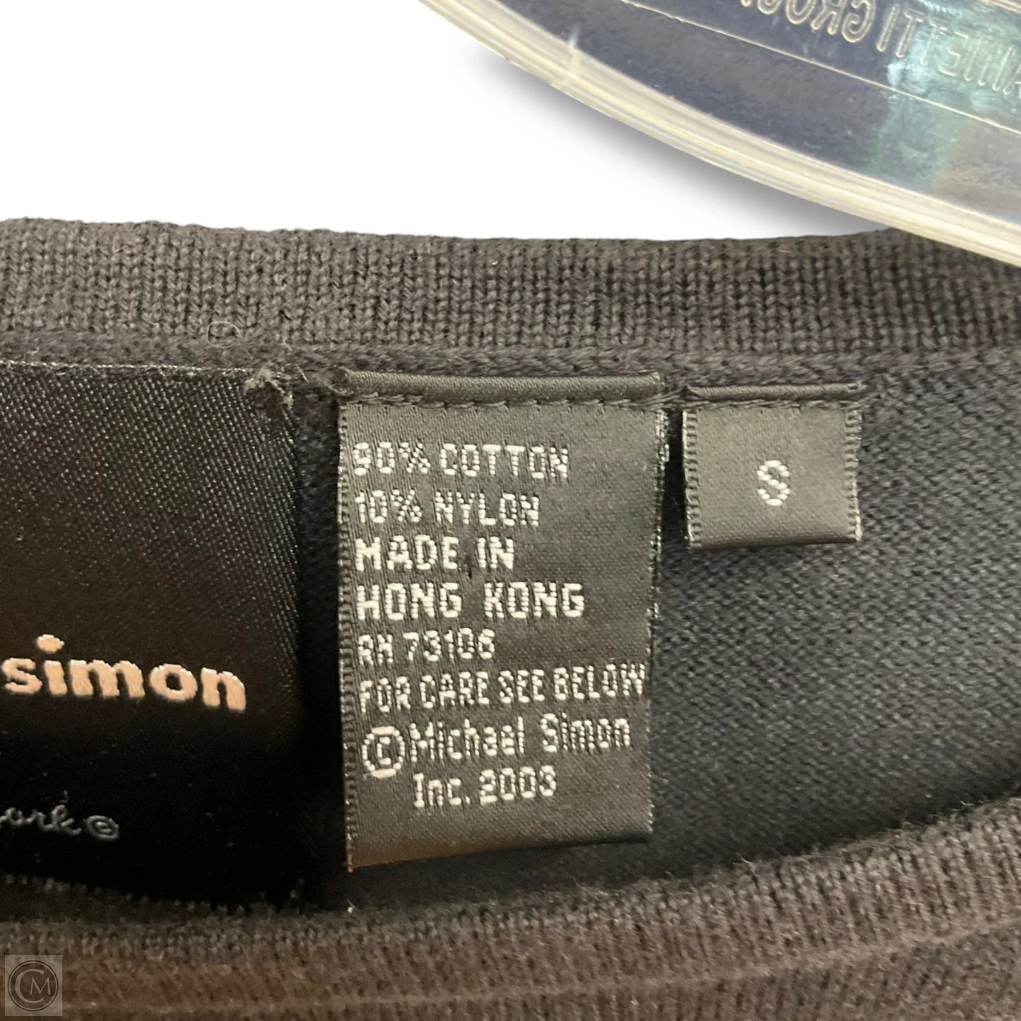 Top 3/4 Sleeve By Michael Simon In Black, Size: M