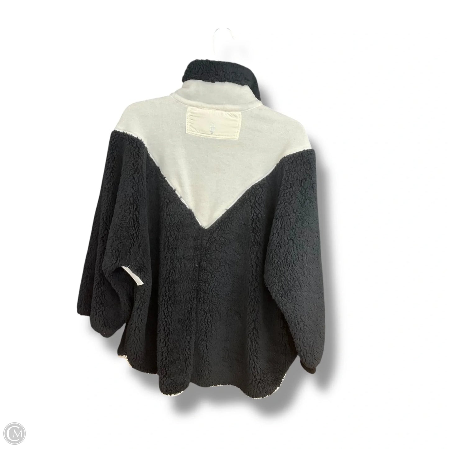 Athletic Top Long Sleeve Collar By Free People In Black & White, Size: Xs