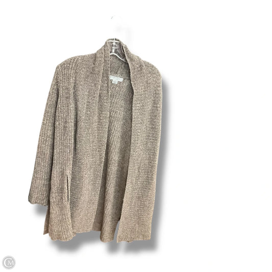 Sweater Cardigan By Barefoot Dreams In Taupe, Size: 1x