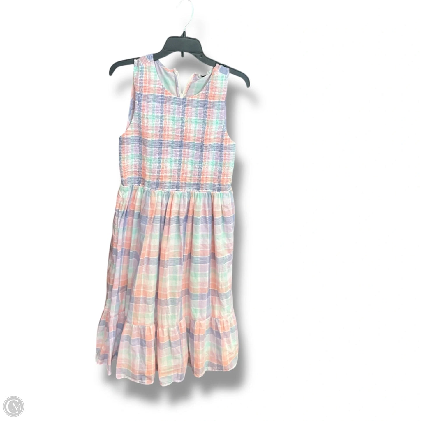 Dress Casual Maxi By J. Crew In Plaid Pattern, Size: L