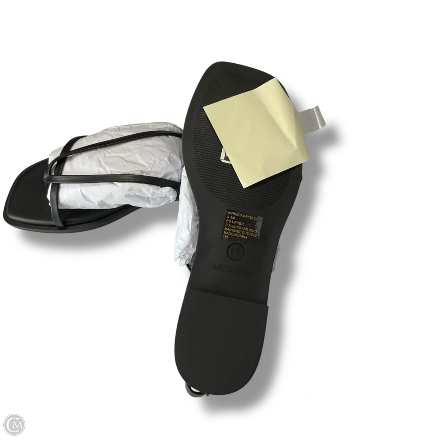 Sandals Flats By Steve Madden In Black, Size: 9.5