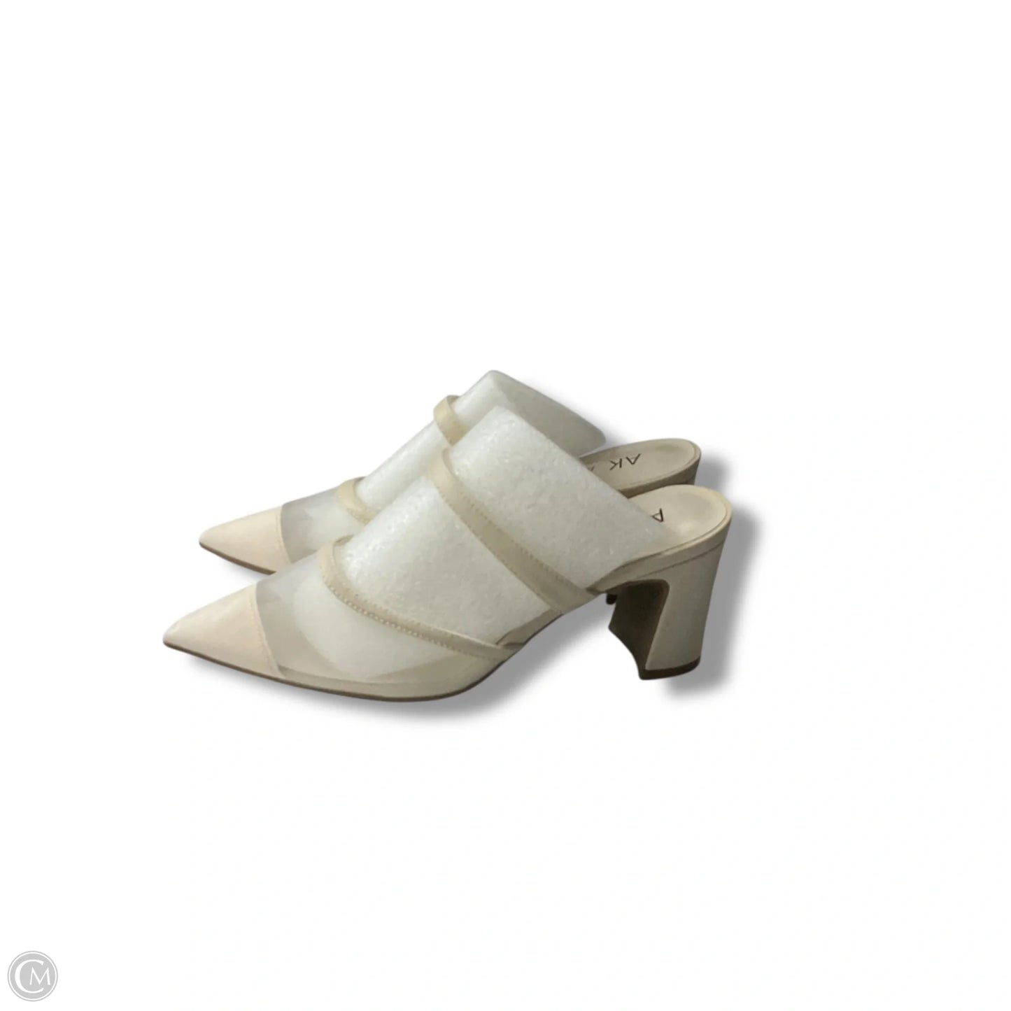 Shoes Heels Block By Ann Taylor In Cream, Size: 7