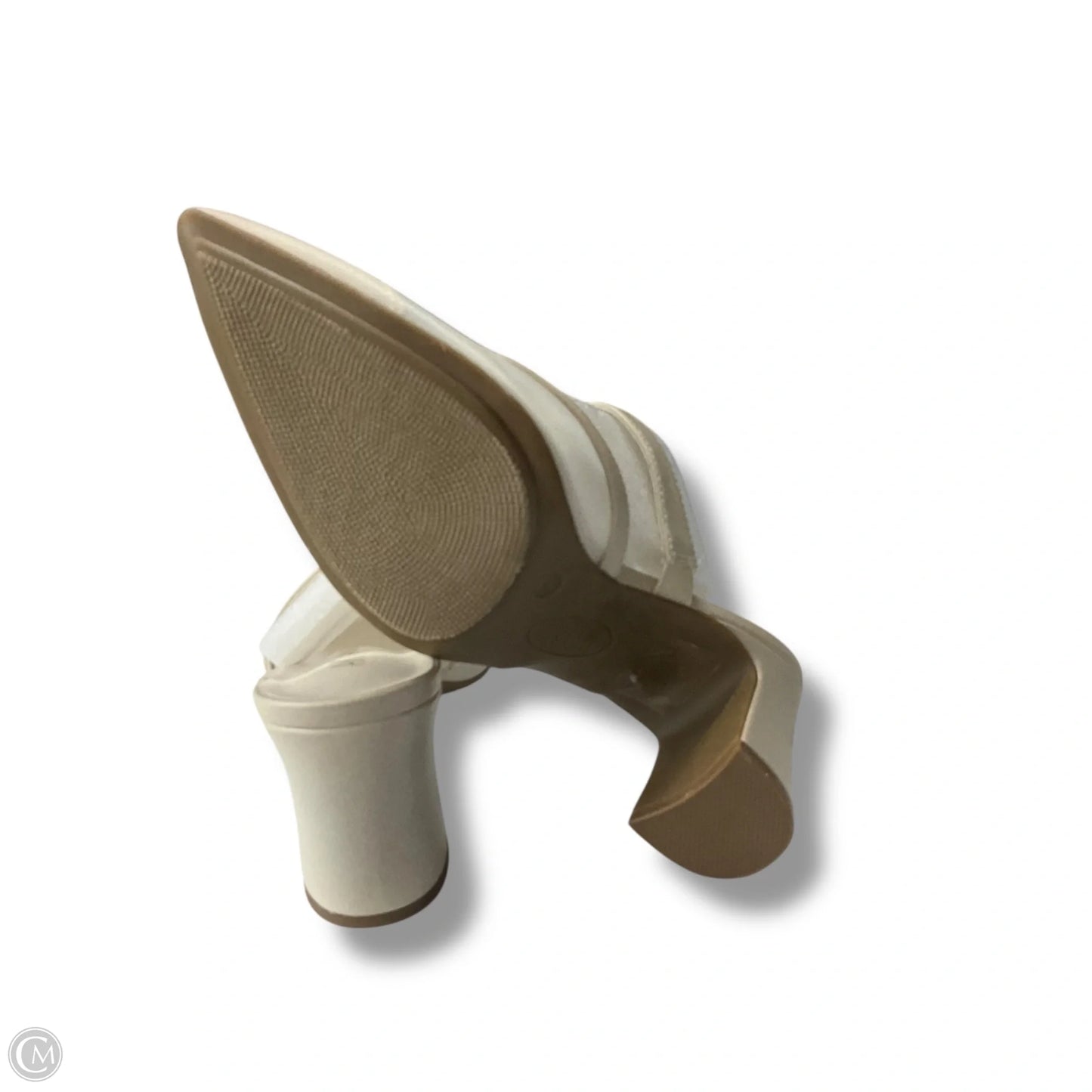 Shoes Heels Block By Ann Taylor In Cream, Size: 7