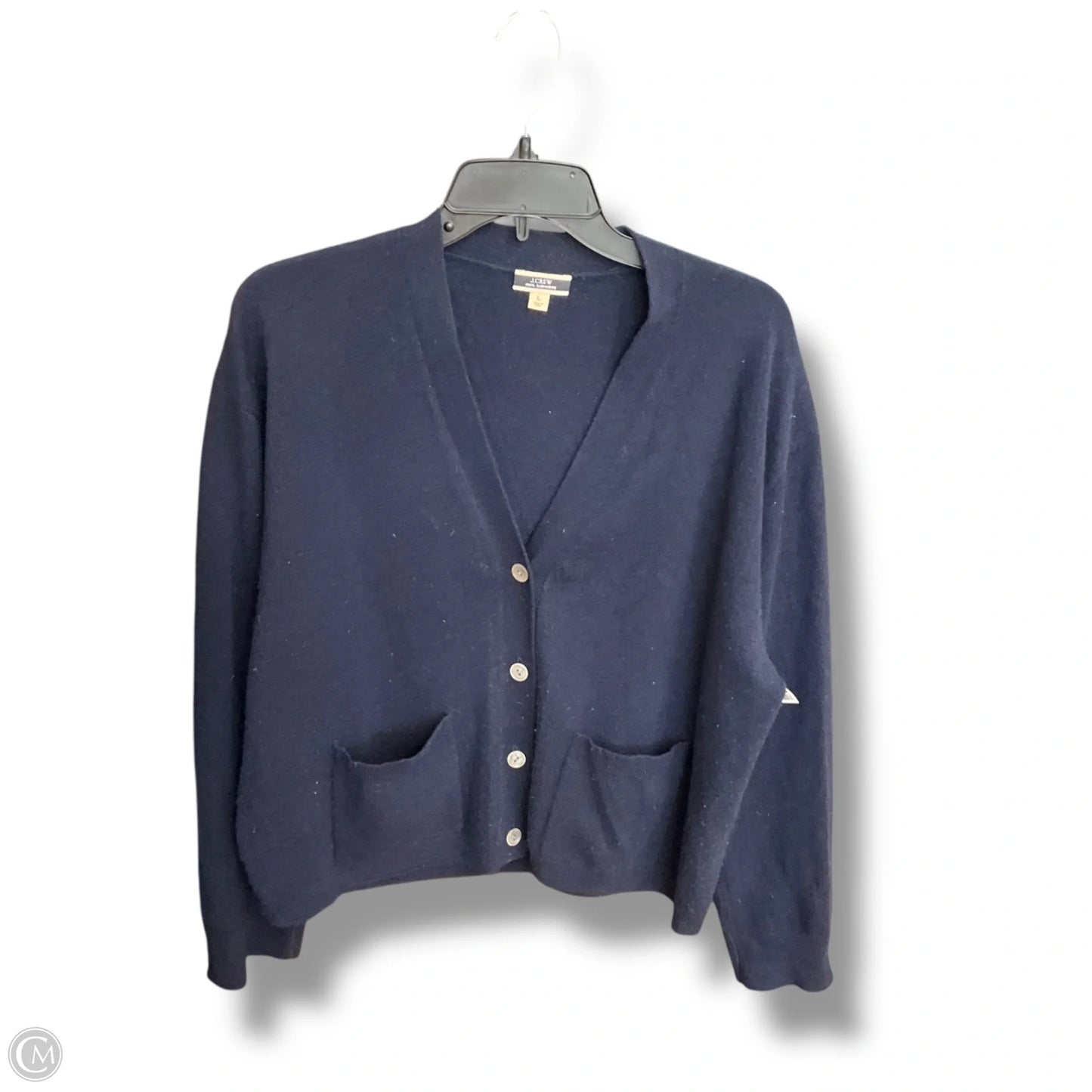Sweater Cardigan Cashmere By J. Crew In Navy, Size: L