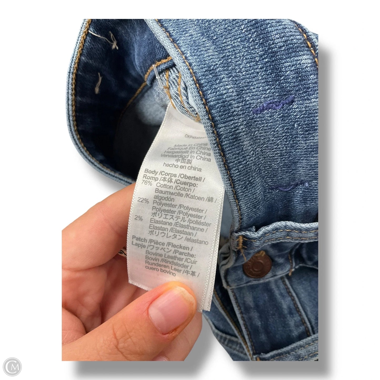 Jeans Straight By Madewell In Blue Denim, Size: 4