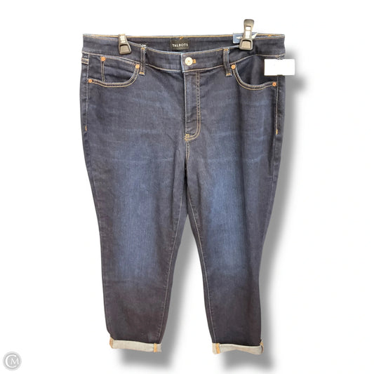 Jeans Cropped By Talbots In Blue Denim, Size: 14p