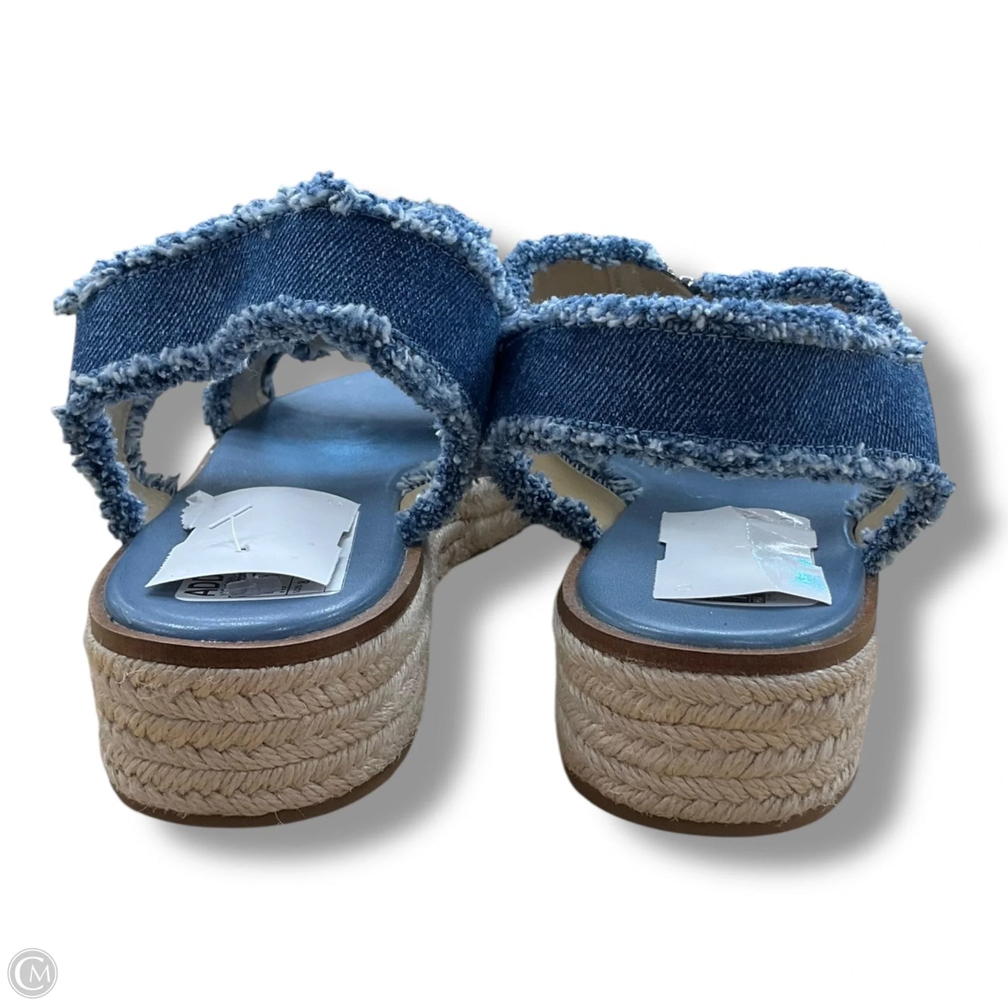 Sandals Heels Platform By Michael By Michael Kors In Blue Denim, Size: 8.5