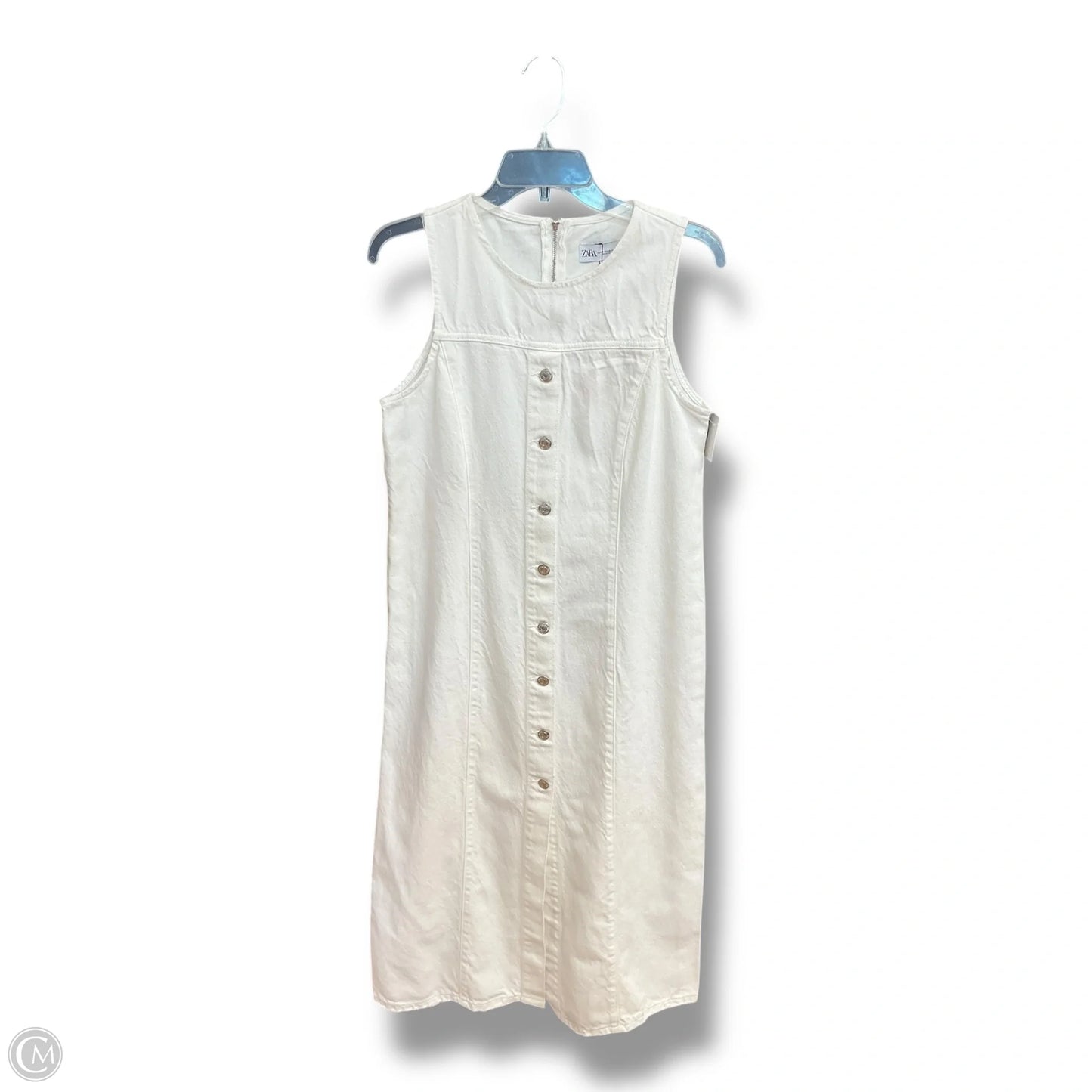 Dress Casual Midi By Zara In White, Size: M