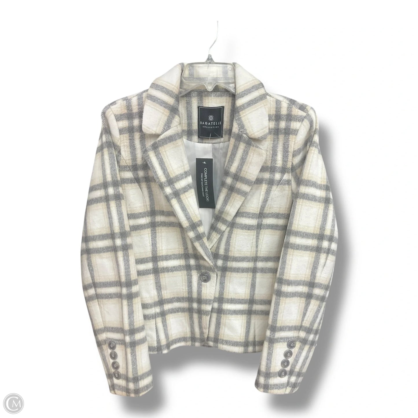 Blazer By Bagatelle In Grey & White, Size: Xs