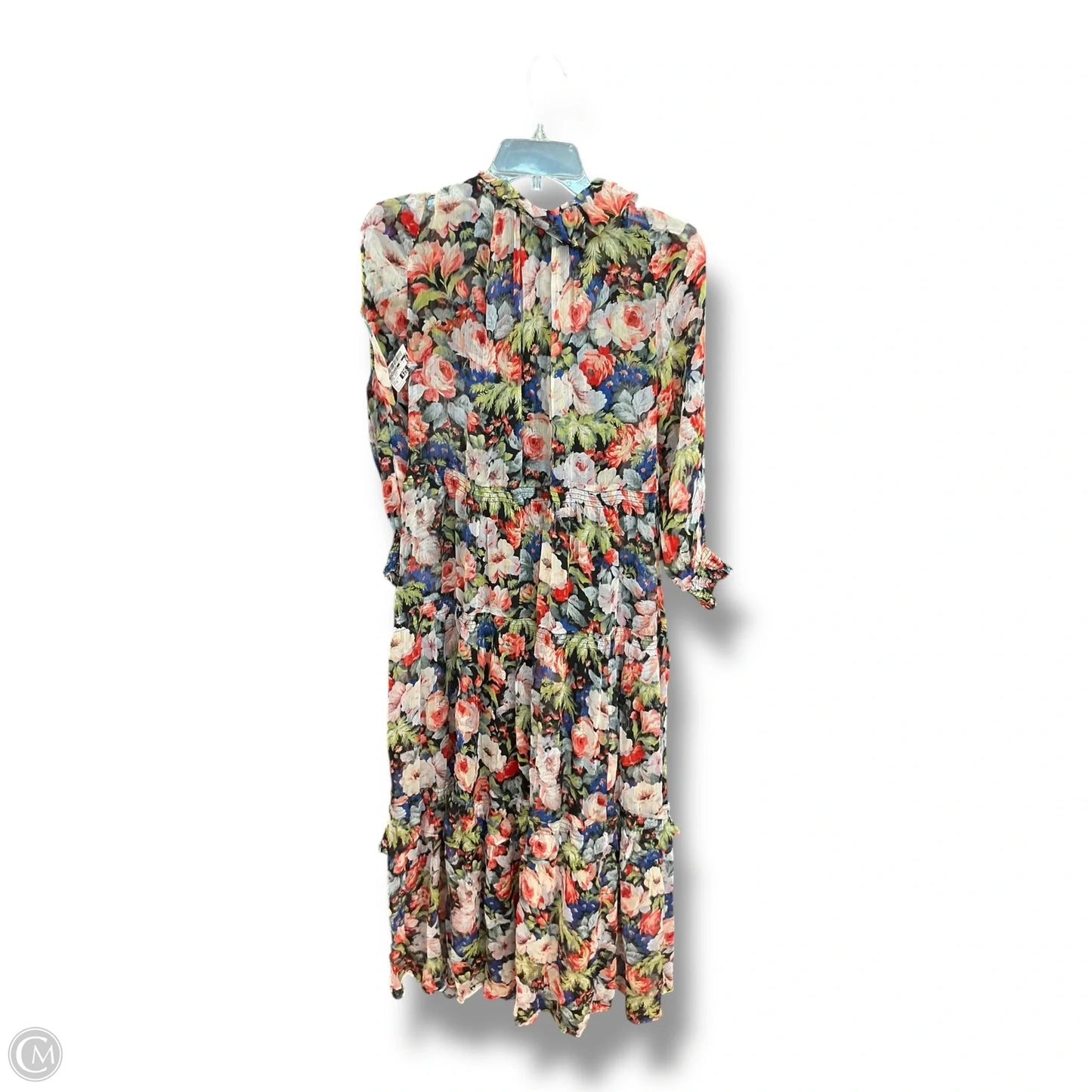 Dress Casual Midi By Anthropologie In Floral Print, Size: Xs