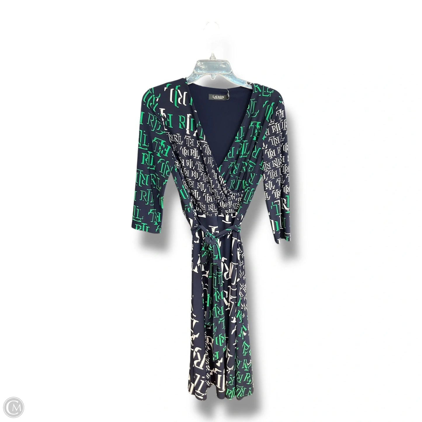 Dress Casual Midi By Ralph Lauren In Blue & Green, Size: S