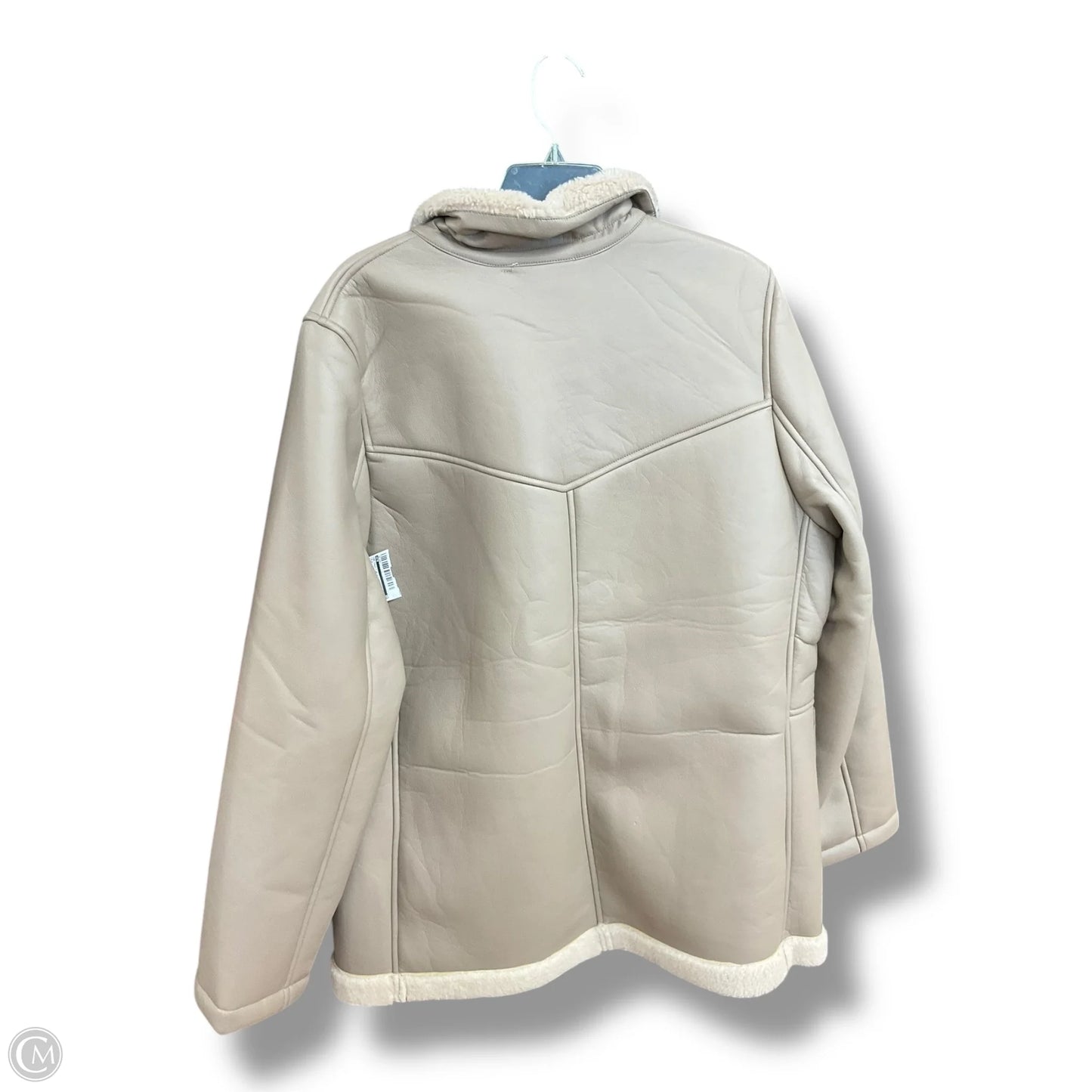 Coat Faux Fur & Sherpa By Astr In Beige, Size: L