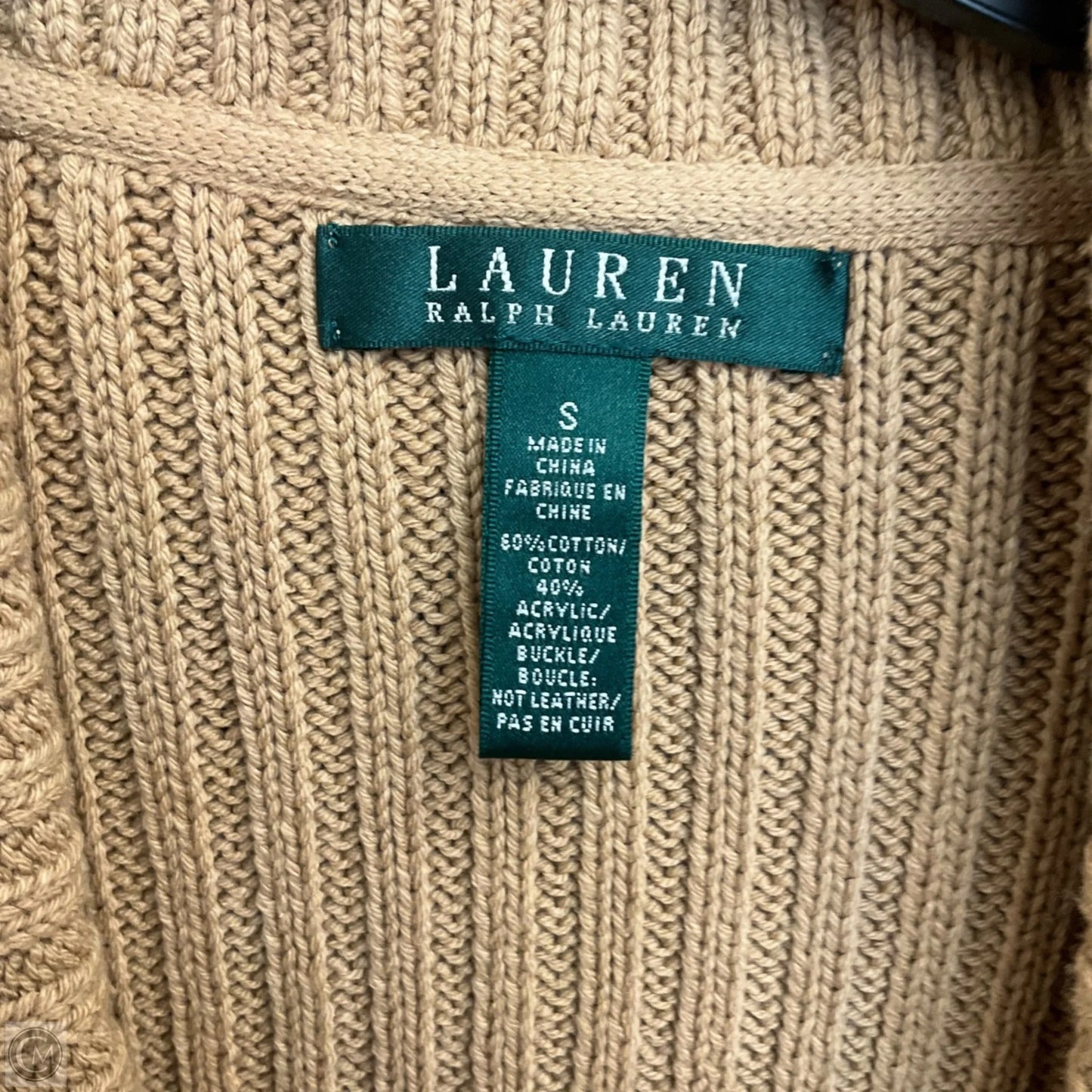Cardigan By Ralph Lauren In Tan, Size: S