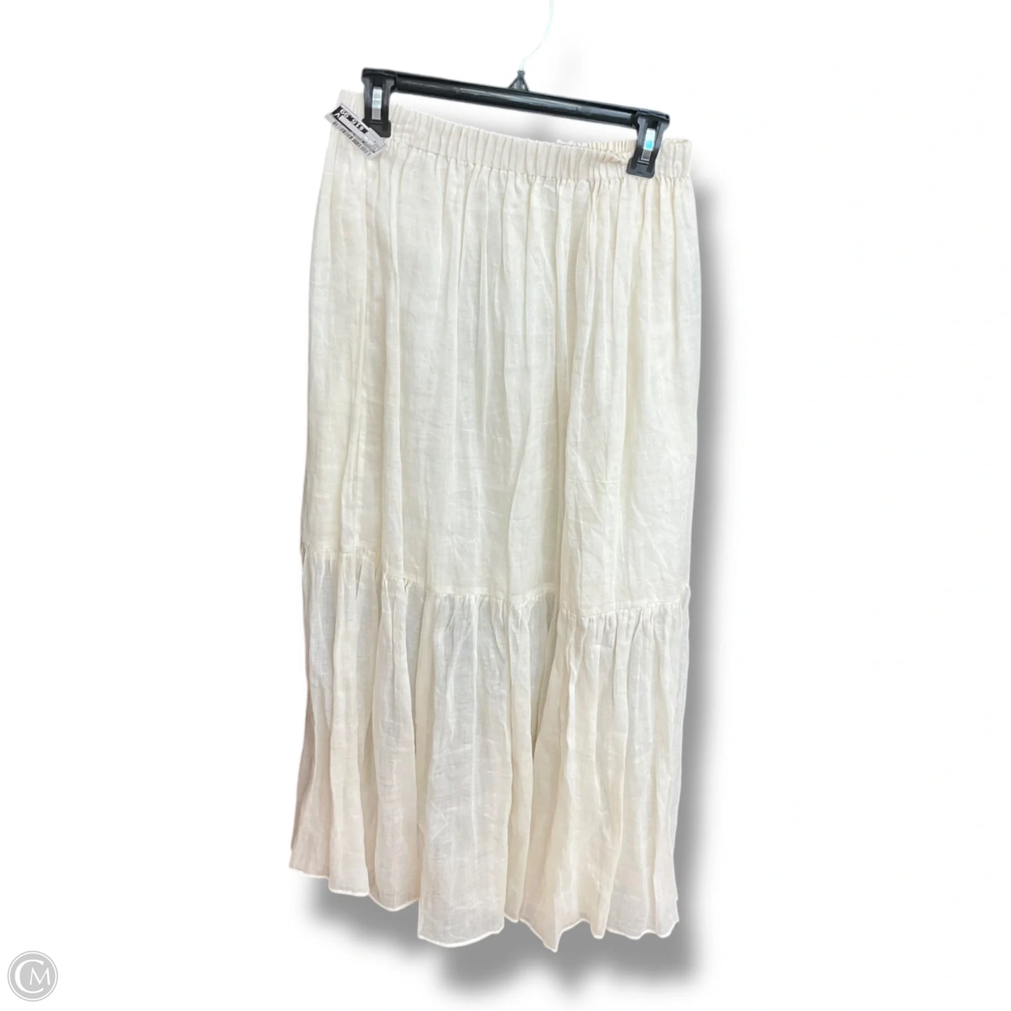 Skirt Midi By Banana Republic In Cream, Size: 2