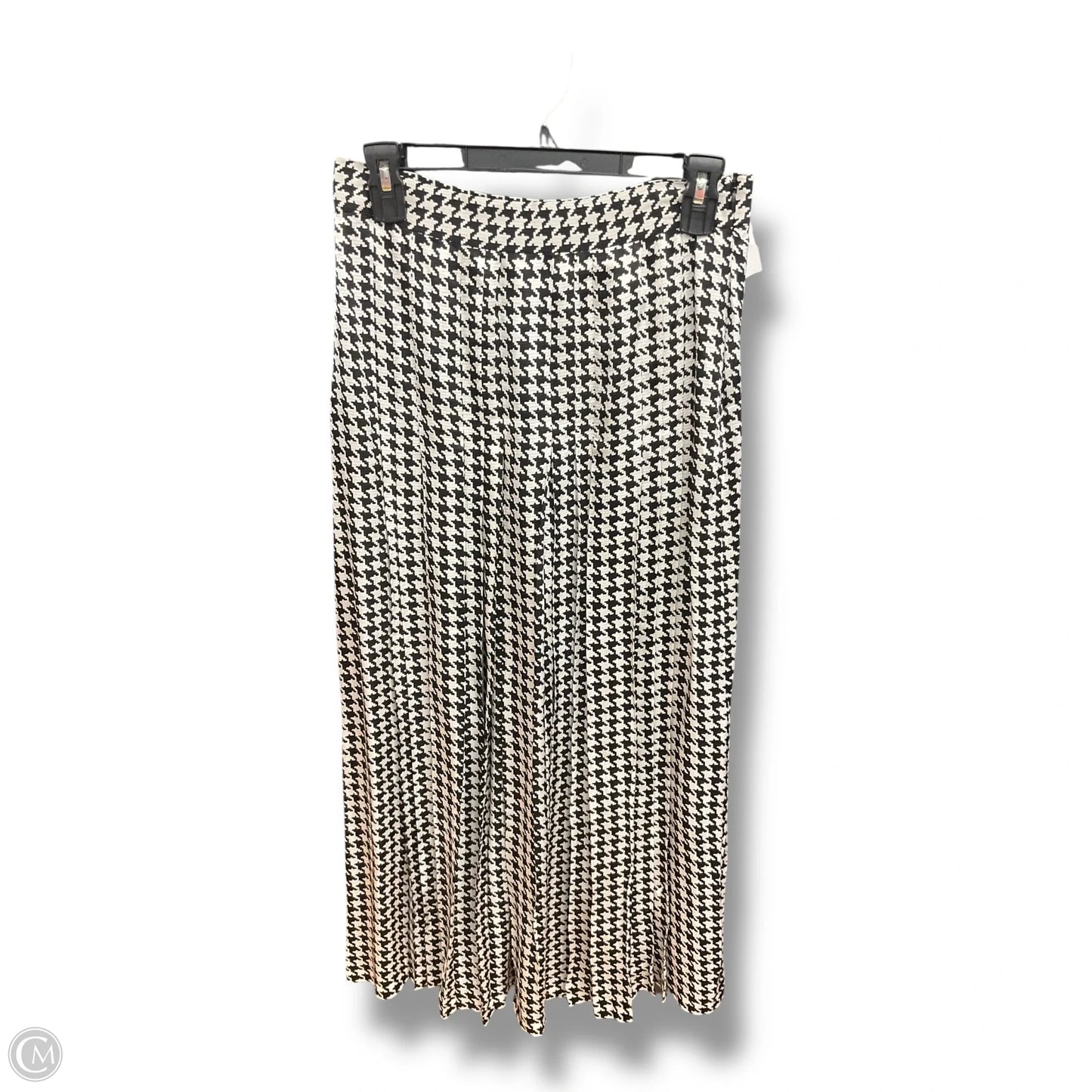Skirt Midi By Zara In Black & White, Size: S