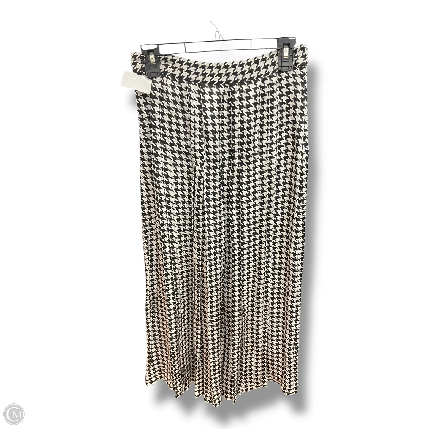 Skirt Midi By Zara In Black & White, Size: S