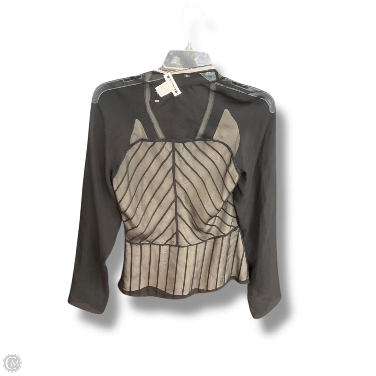 Top Long Sleeve By Calvin Klein In Black, Size: Xs