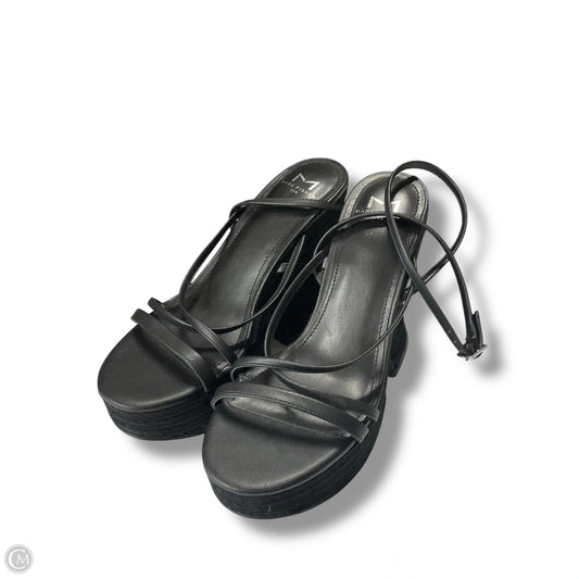 Sandals Heels Block By Marc Fisher In Black, Size: 7.5