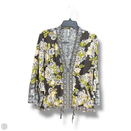 Cardigan By Free People In Floral Print, Size: M