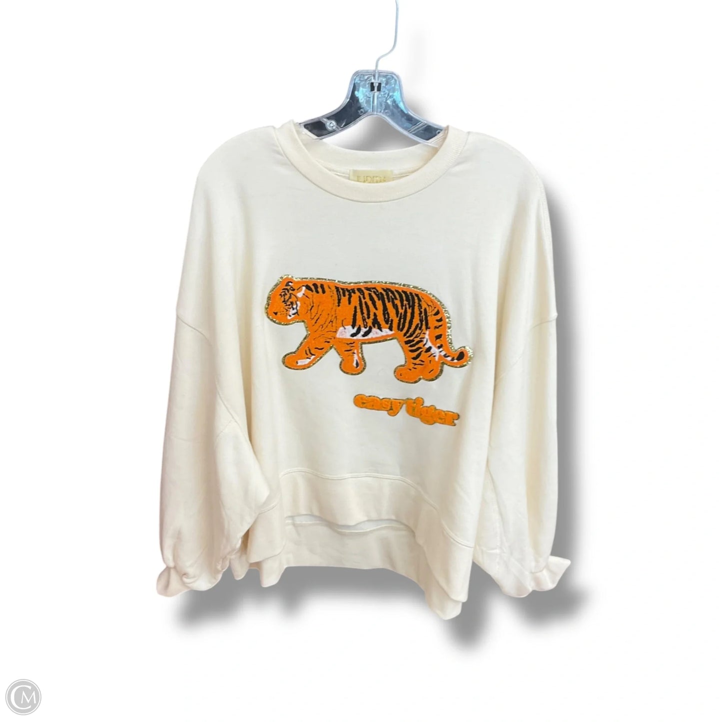 Sweatshirt Crewneck By Judith March In Cream, Size: M