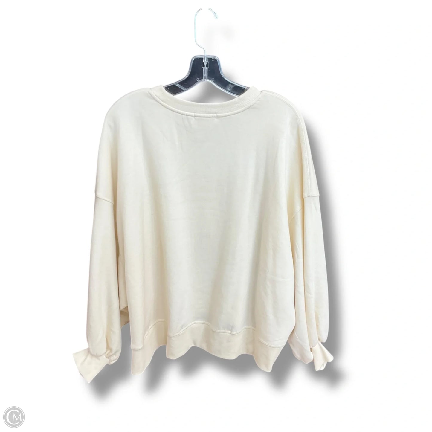Sweatshirt Crewneck By Judith March In Cream, Size: M