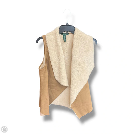 Vest Faux Fur & Sherpa By Ralph Lauren In Tan, Size: S