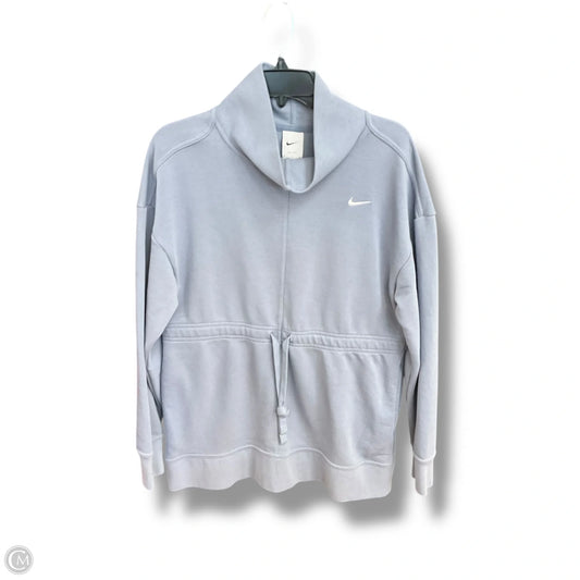 Athletic Top Long Sleeve Collar By Nike Apparel In Blue, Size: M
