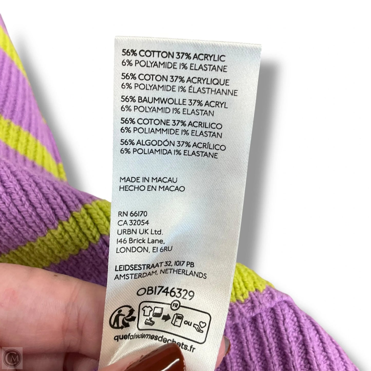 Sweater By Free People In Striped Pattern, Size: L