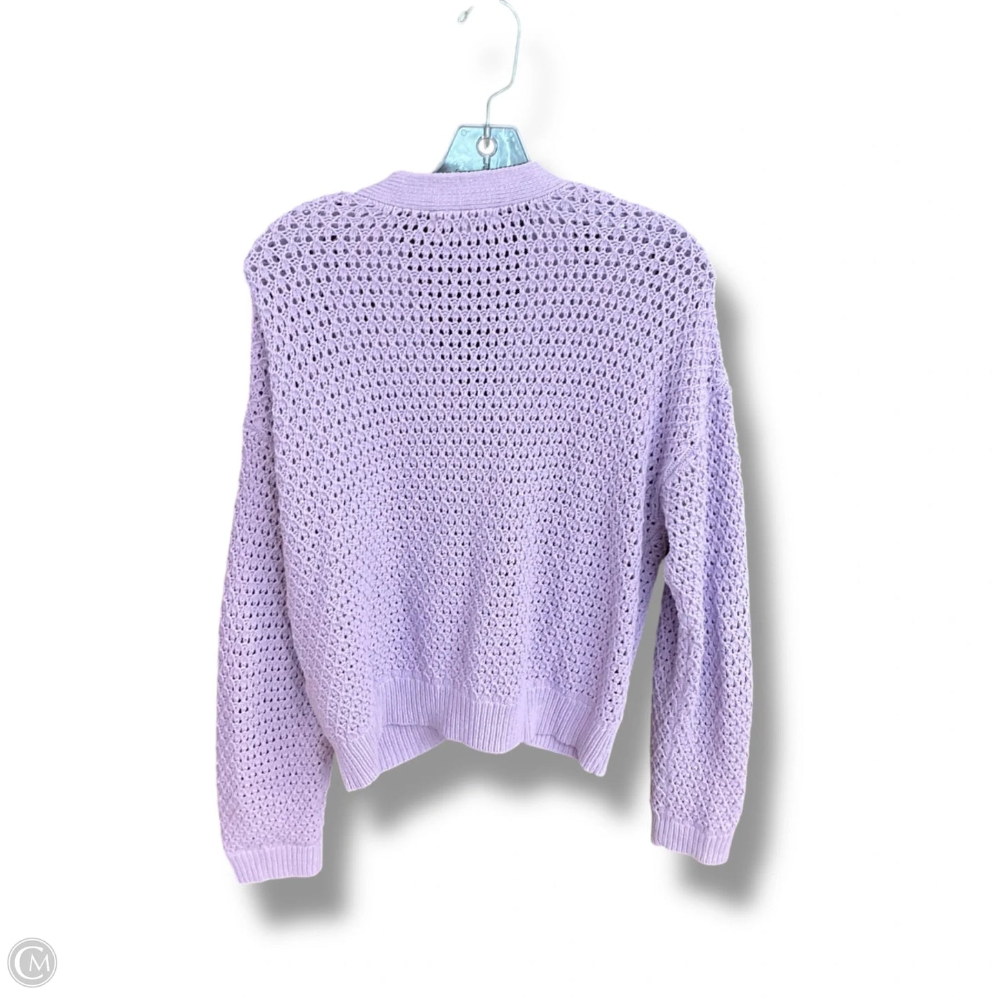 Sweater Cardigan By Madewell In Purple, Size: L