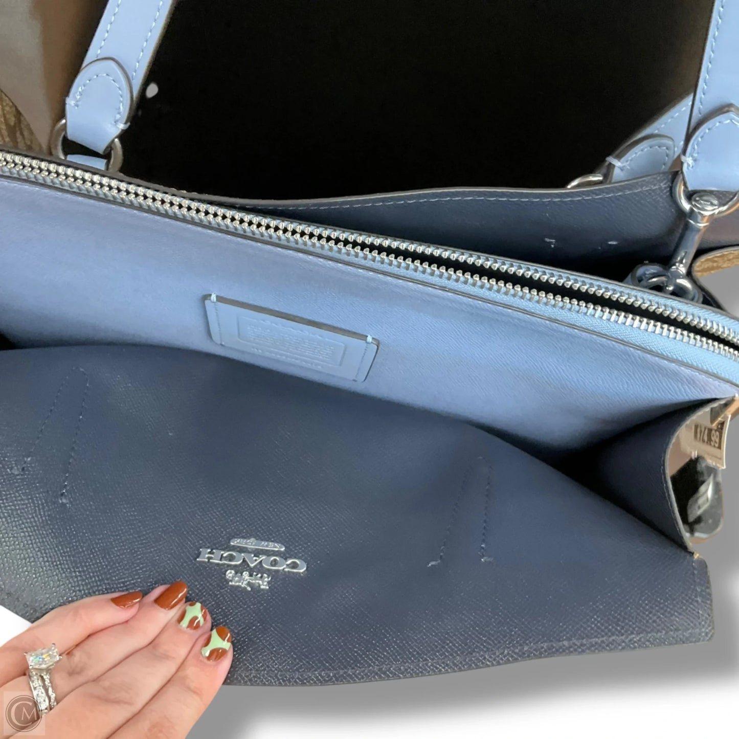 Tote Designer By Coach, Size: Medium