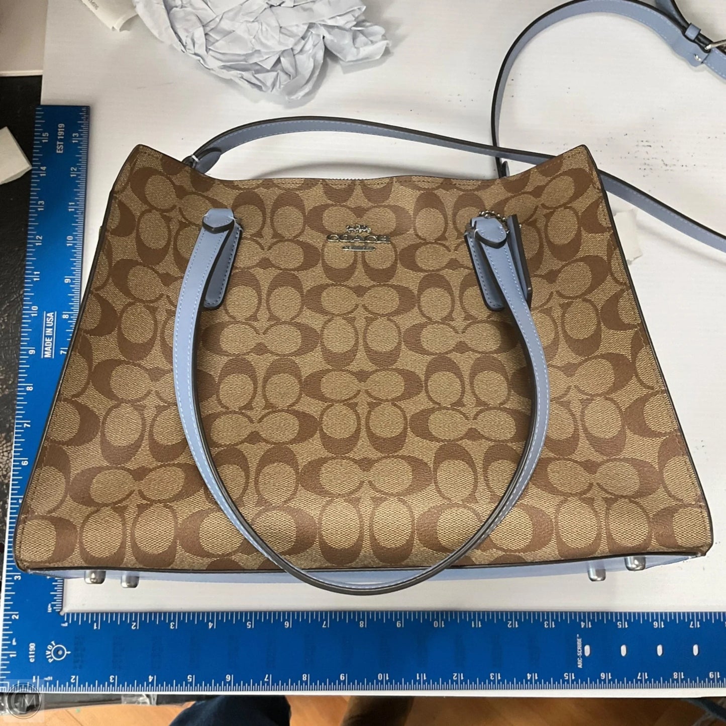 Tote Designer By Coach, Size: Medium