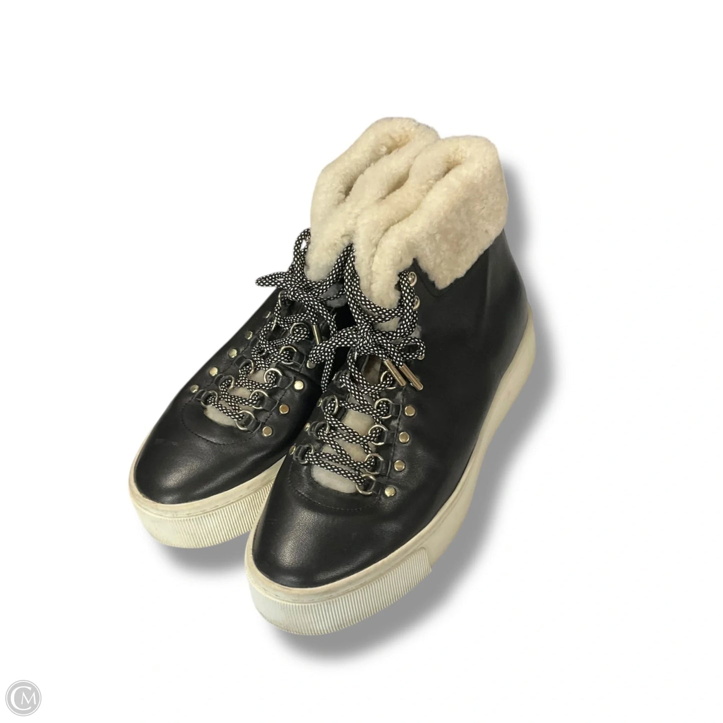 Shoes Sneakers Platform By Joie In Black & Cream, Size: 8